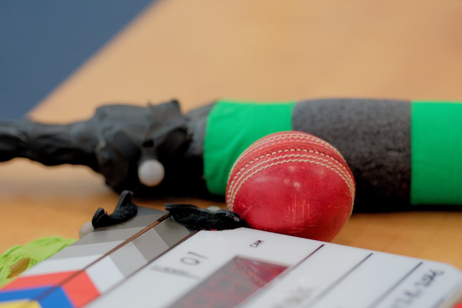 Cricket ball, motion capture equipment and production slate